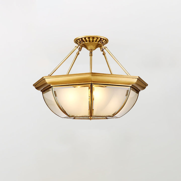 Alirora Lampe de Plafond Laiton Verre - Neutralighting