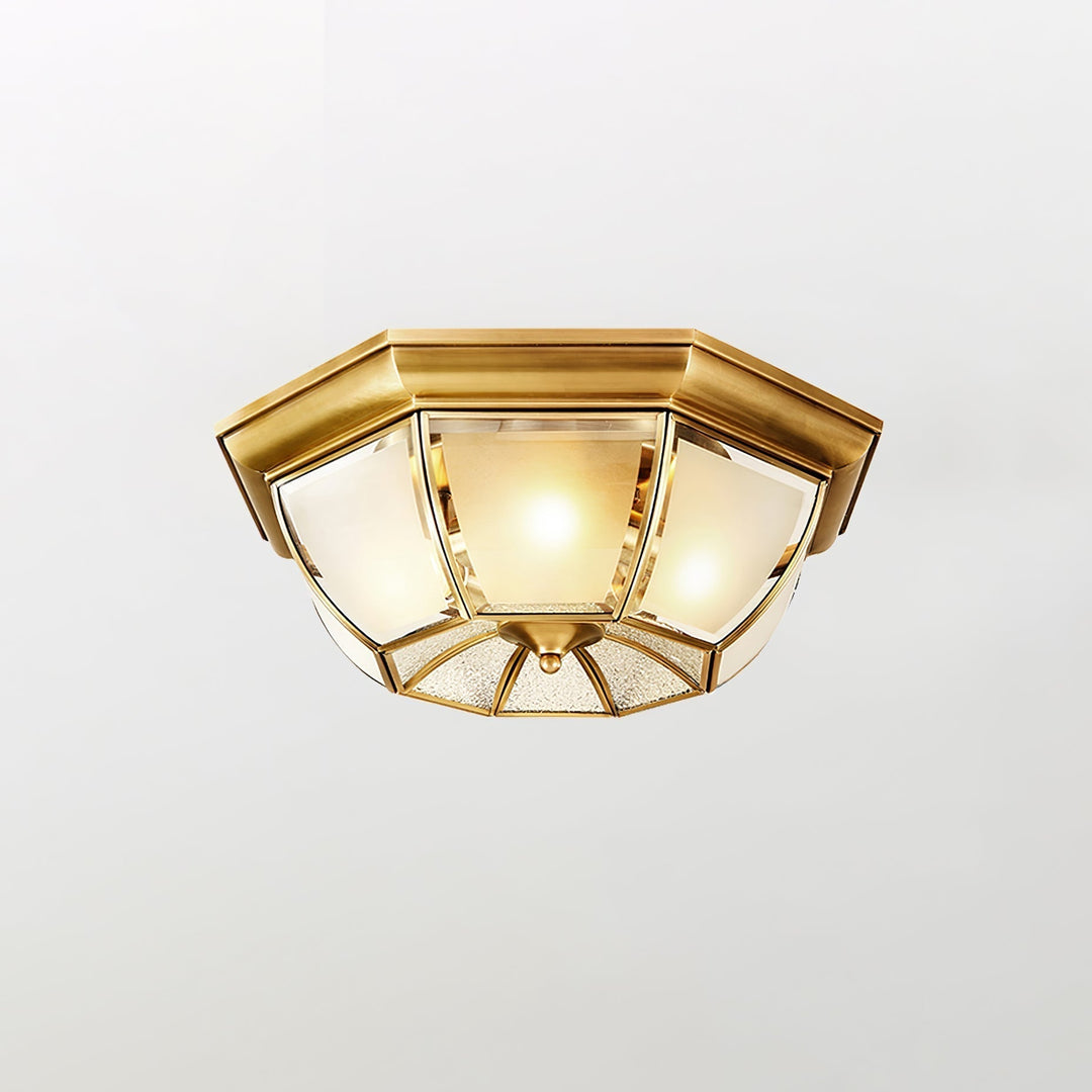 Alirora Lampe de Plafond Laiton Verre - Neutralighting