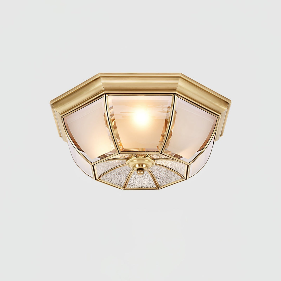 Alirora Lampe de Plafond Laiton Verre - Neutralighting