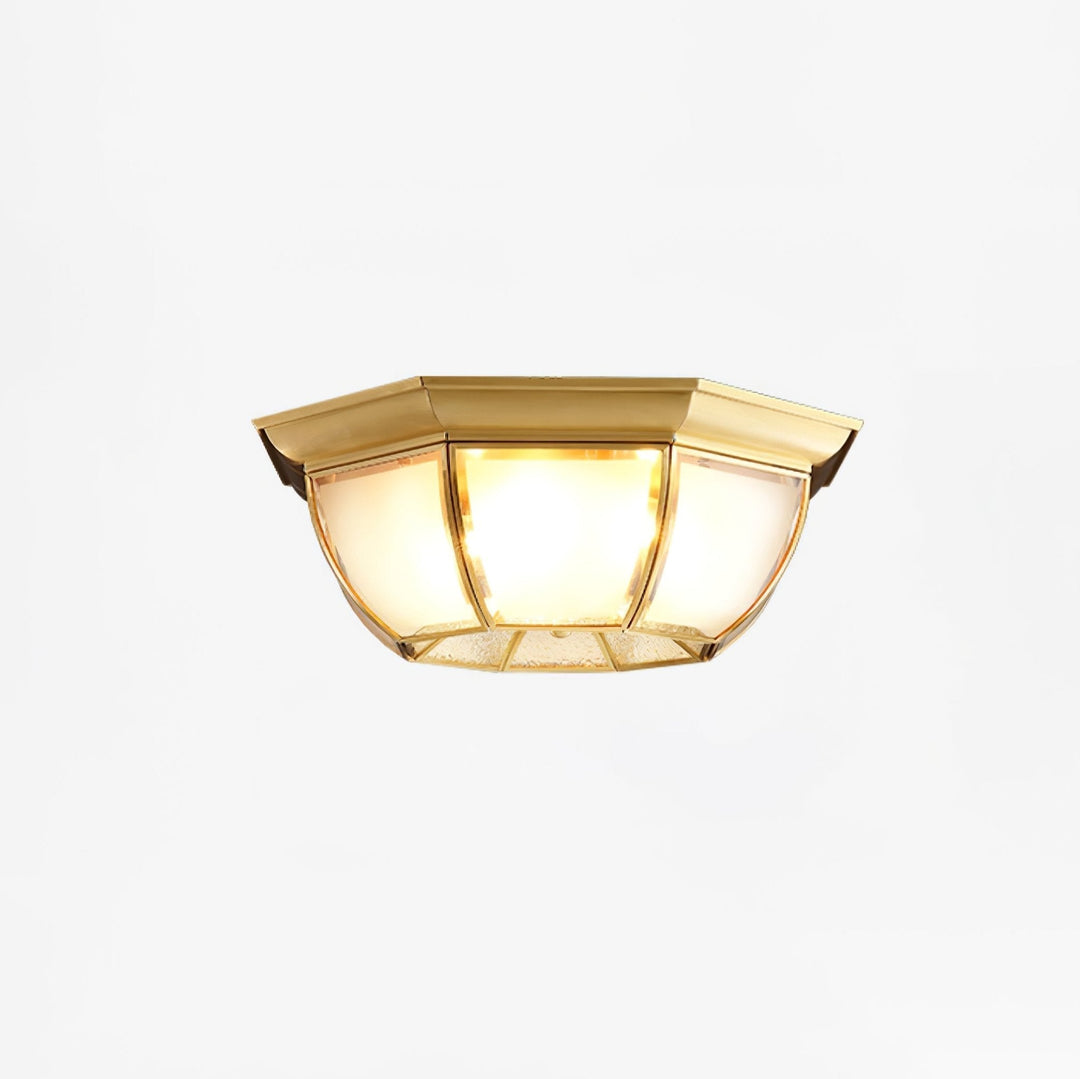 Alirora Lampe de Plafond Laiton Verre - Neutralighting