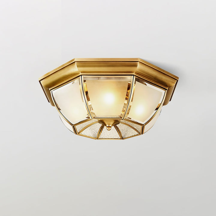 Alirora Lampe de Plafond Laiton Verre - Neutralighting