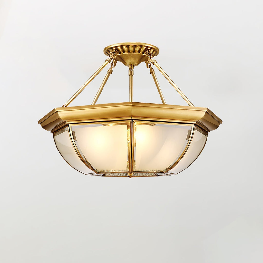Alirora Lampe de Plafond Laiton Verre - Neutralighting