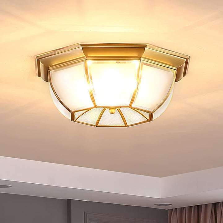 Alirora Lampe de Plafond Laiton Verre - Neutralighting