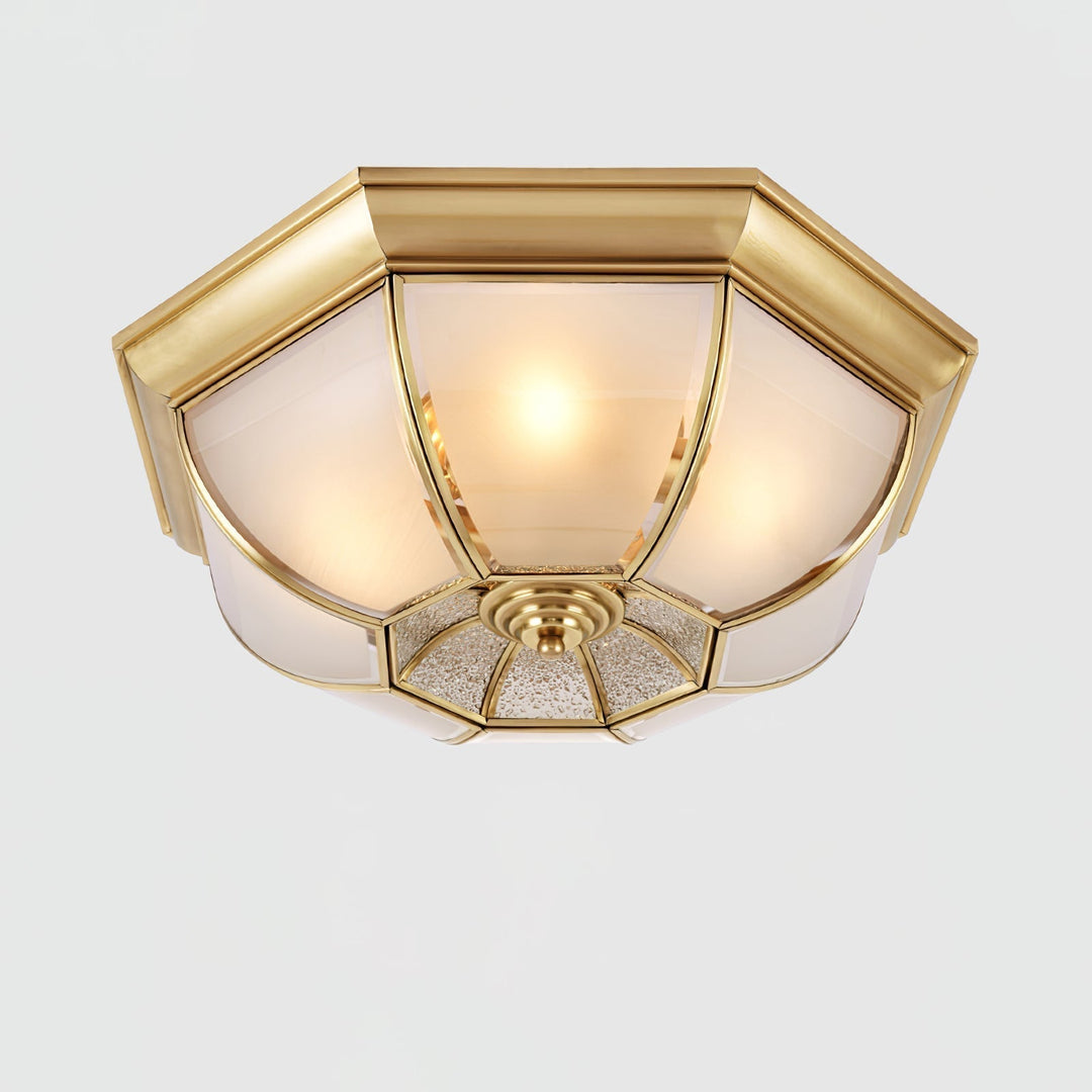 Alirora Lampe de Plafond Laiton Verre - Neutralighting