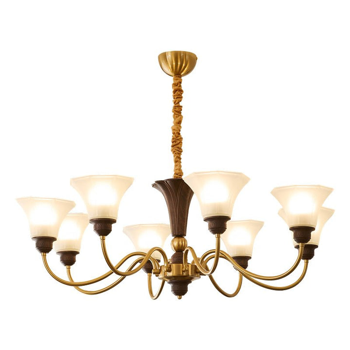 Ciphaen Chandelier en Bois et Verre Vintage - Neutralighting
