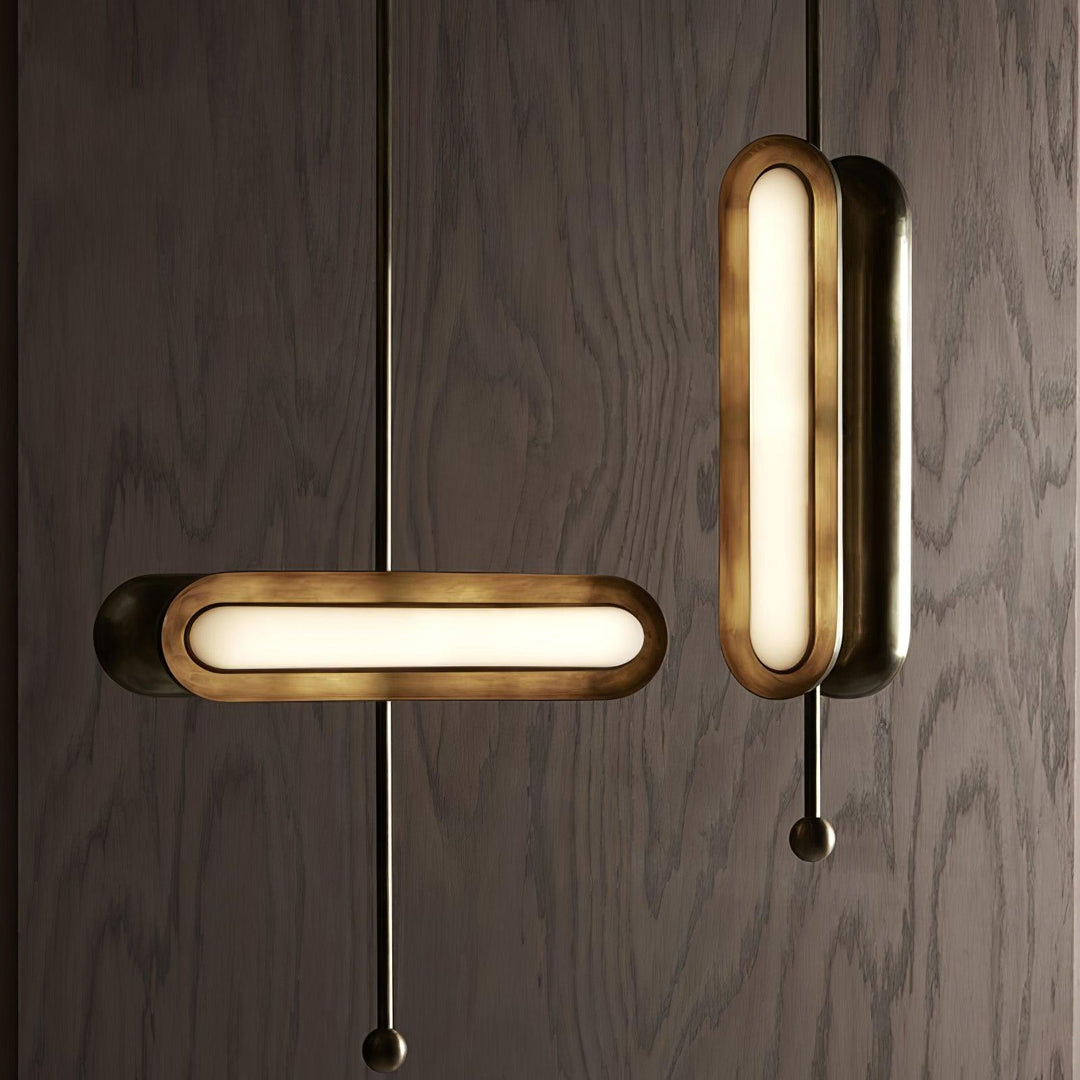 Lyvinaris Suspension linéaire géométrique en laiton - Neutralighting