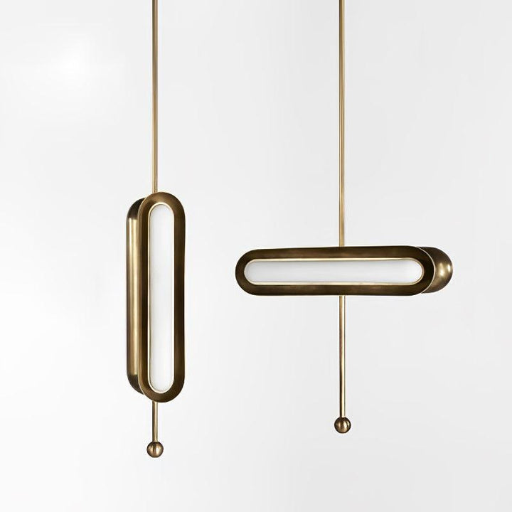 Lyvinaris Suspension linéaire géométrique en laiton - Neutralighting