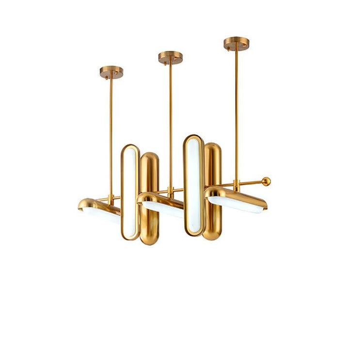Lyvinaris Suspension linéaire géométrique en laiton - Neutralighting
