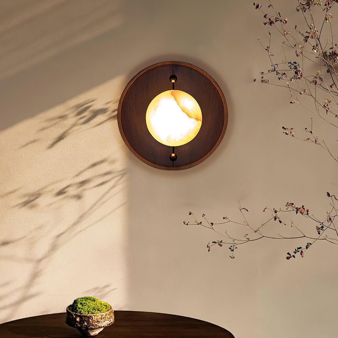 Evtala Applique Murale Moderne Minimaliste en Métal et Albâtre - Neutralighting