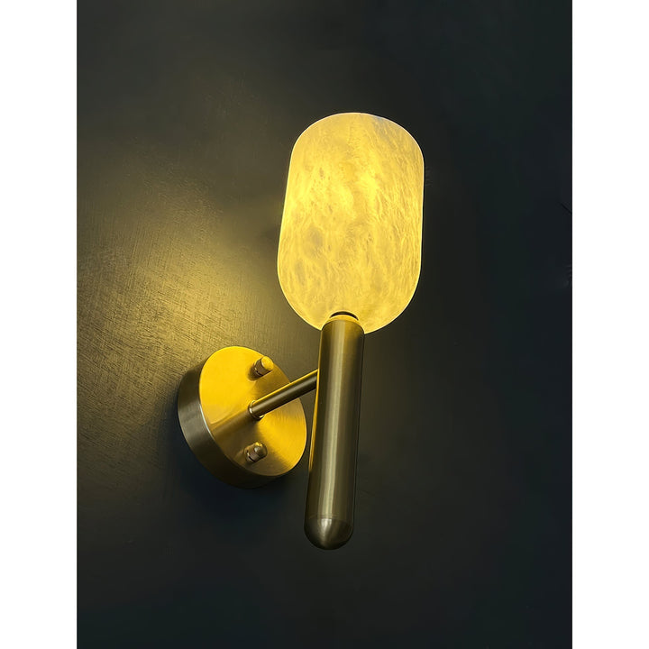 Lyphaia Applique Murale Moderne Minimaliste en Laiton et Albâtre - Neutralighting