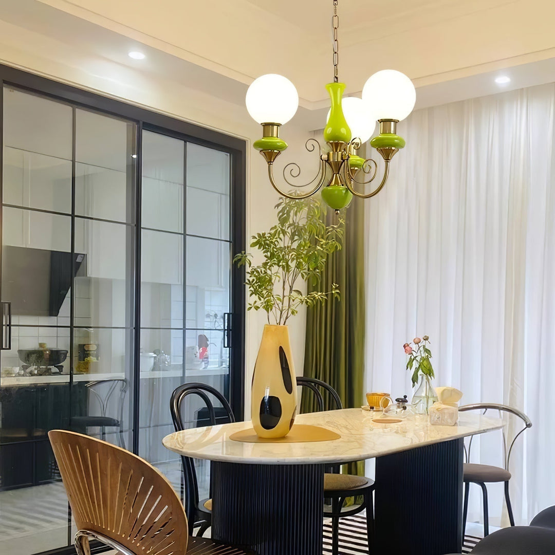 Evsolia Lustre en Verre Onyx Nordique Haut de Gamme - Neutralighting