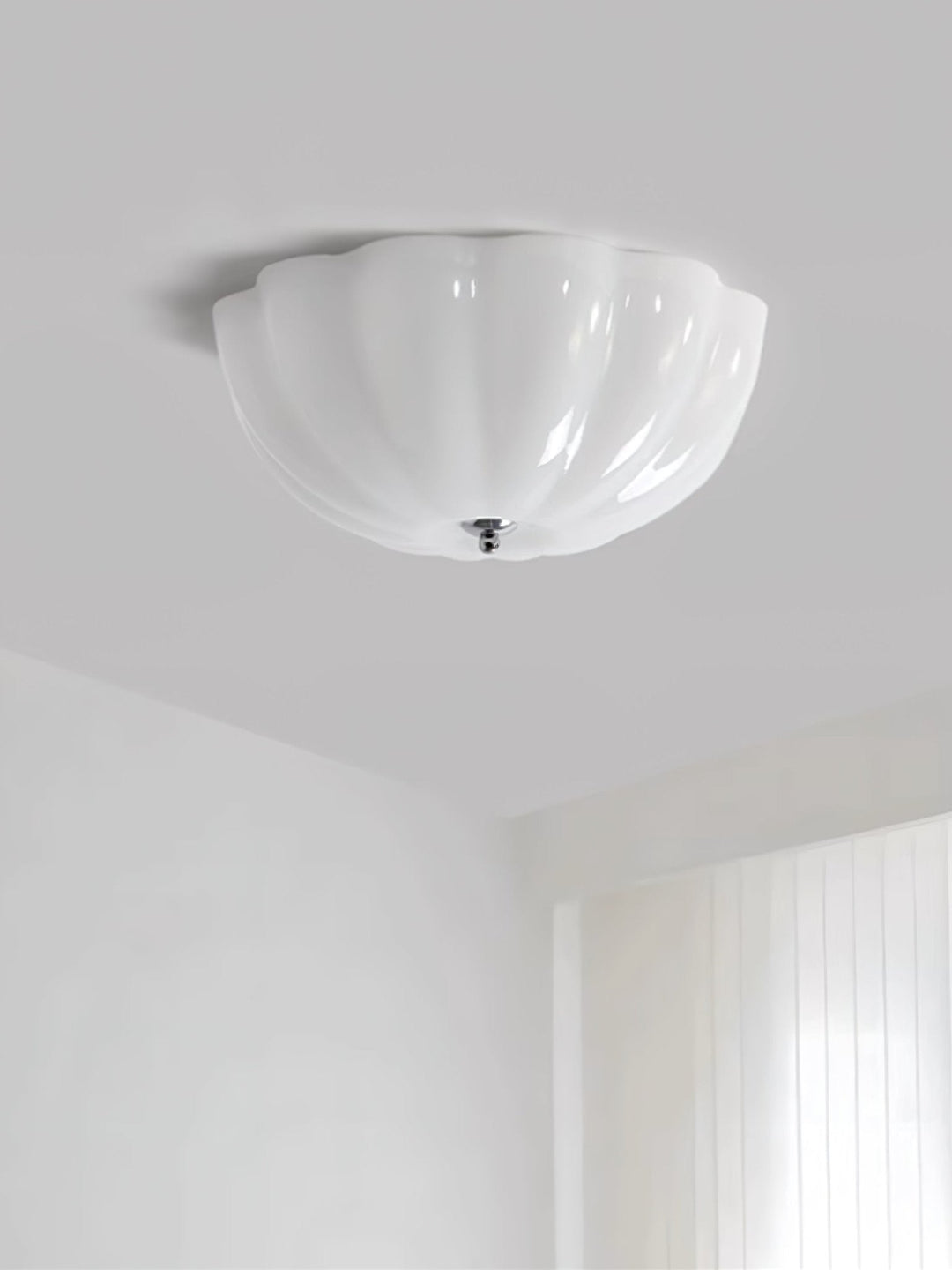 Uphaara Plafonnier en Verre Opale Coquillage Moderne - Neutralighting