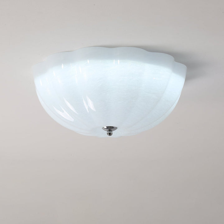 Uphaara Plafonnier en Verre Opale Coquillage Moderne - Neutralighting