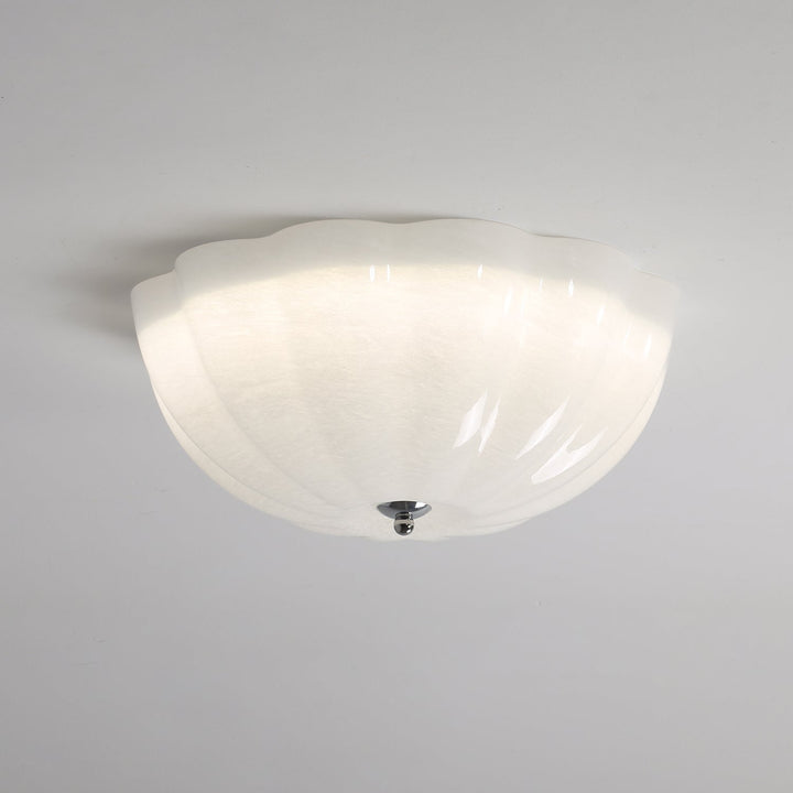 Uphaara Plafonnier en Verre Opale Coquillage Moderne - Neutralighting