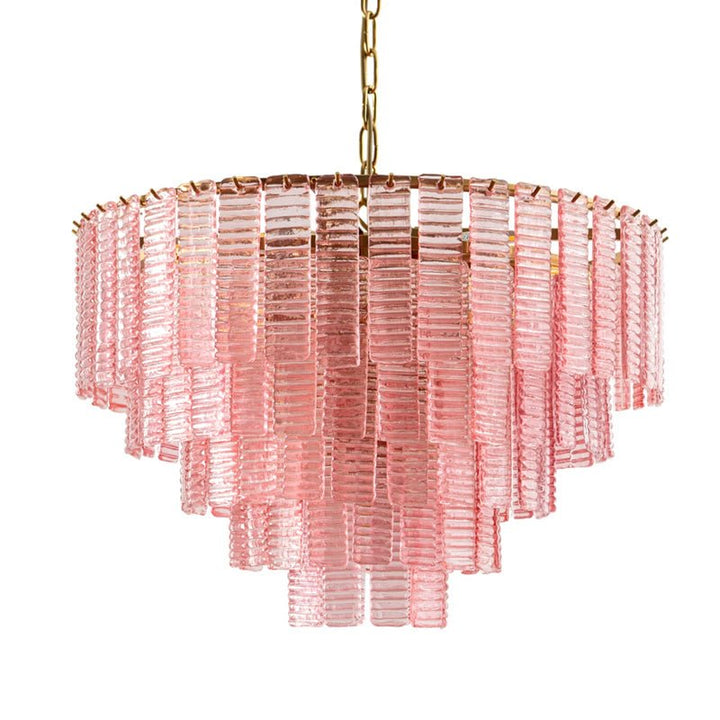 Aurora Lustre Rose Murano Verre Superposé Vintage Luxe - Neutralighting
