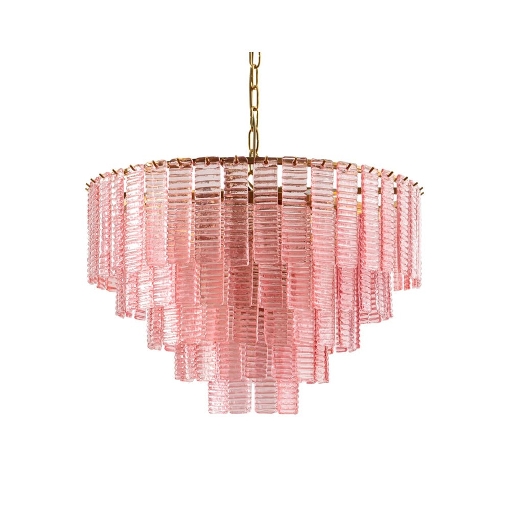 Aurora Lustre Rose Murano Verre Superposé Vintage Luxe - Neutralighting