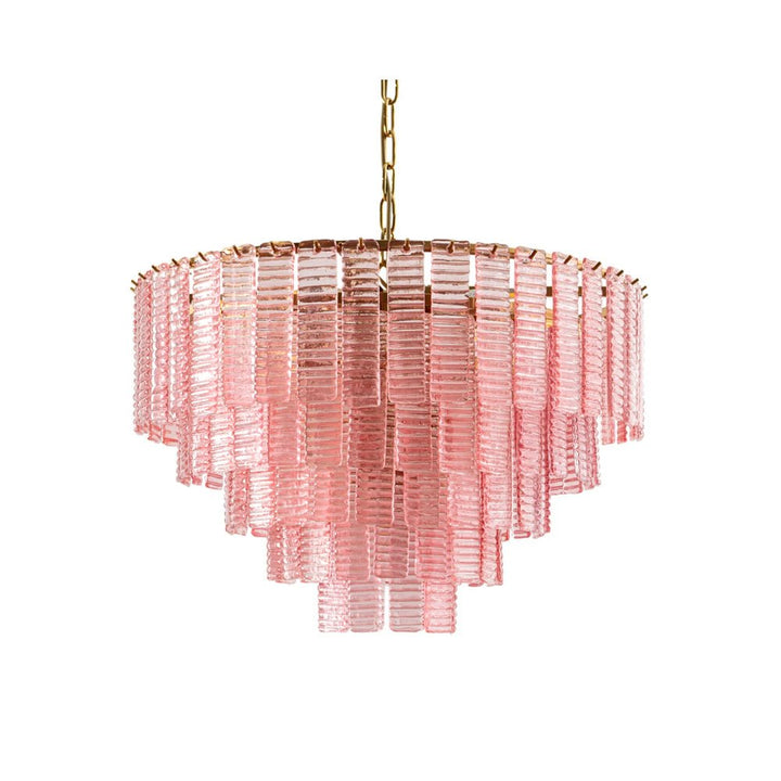 Aurora Lustre Rose Murano Verre Superposé Vintage Luxe - Neutralighting