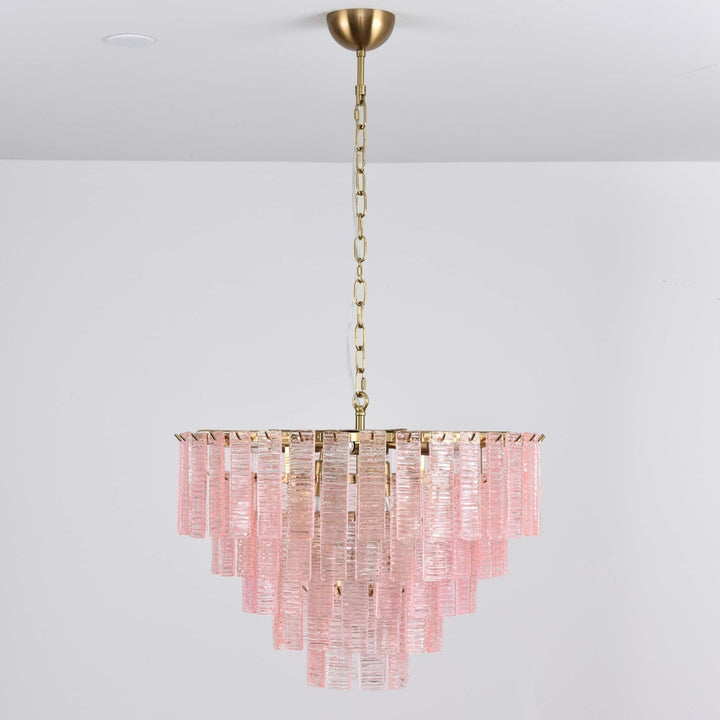 Aurora Lustre Rose Murano Verre Superposé Vintage Luxe - Neutralighting