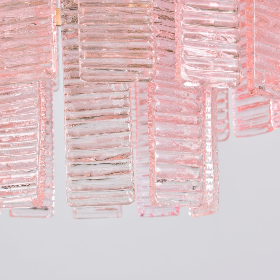 Aurora Lustre Rose Murano Verre Superposé Vintage Luxe - Neutralighting