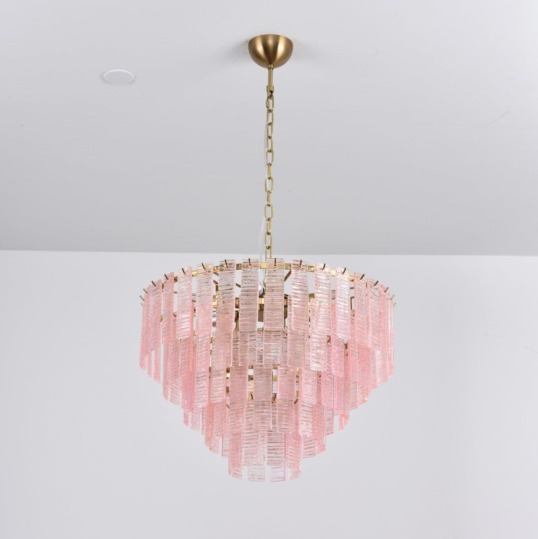 Aurora Lustre Rose Murano Verre Superposé Vintage Luxe - Neutralighting