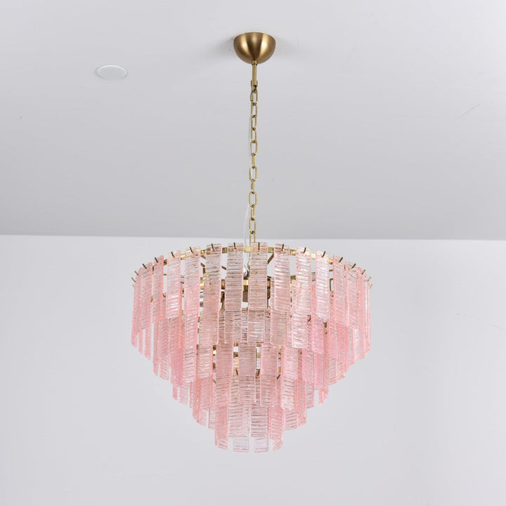 Aurora Lustre Rose Murano Verre Superposé Vintage Luxe - Neutralighting