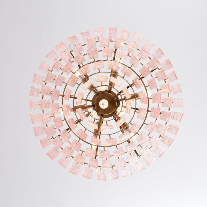 Aurora Lustre Rose Murano Verre Superposé Vintage Luxe - Neutralighting