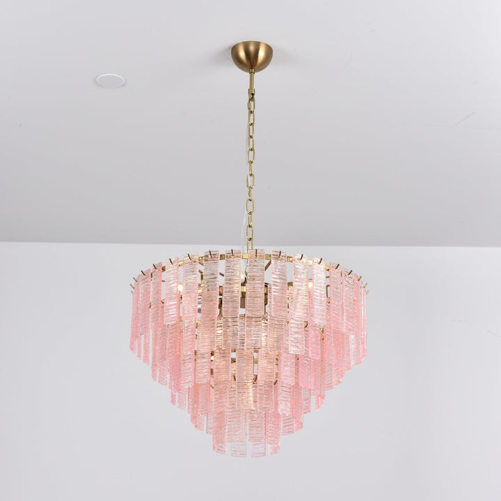 Aurora Lustre Rose Murano Verre Superposé Vintage Luxe - Neutralighting