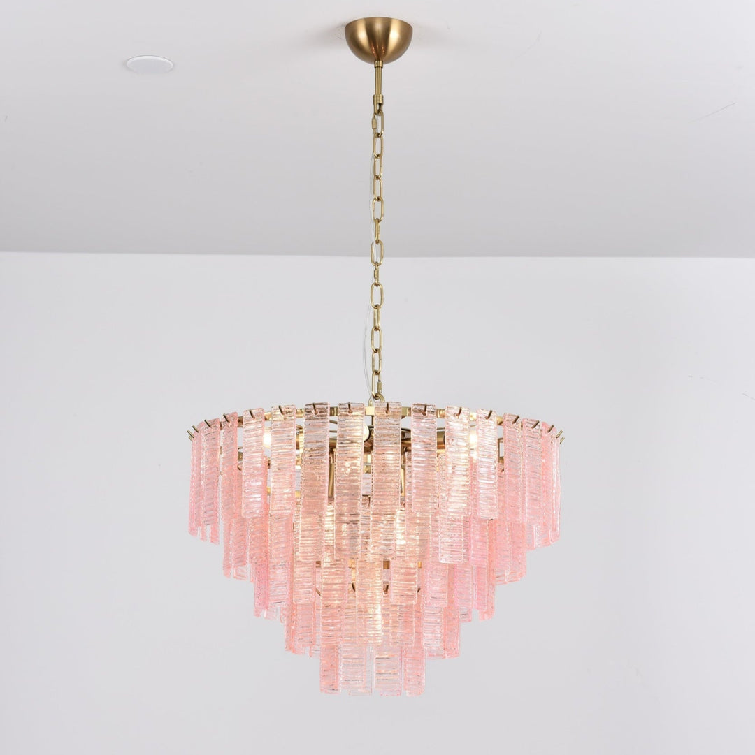 Aurora Lustre Rose Murano Verre Superposé Vintage Luxe - Neutralighting