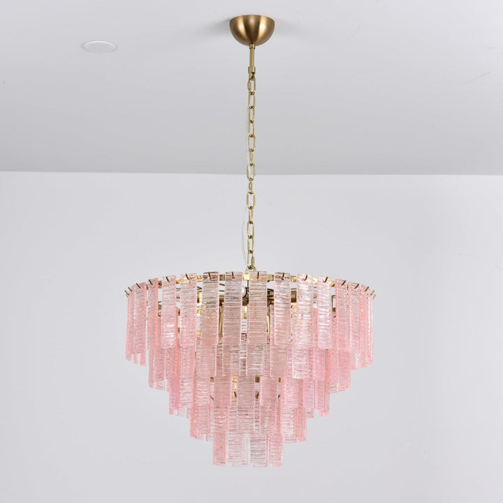 Aurora Lustre Rose Murano Verre Superposé Vintage Luxe - Neutralighting