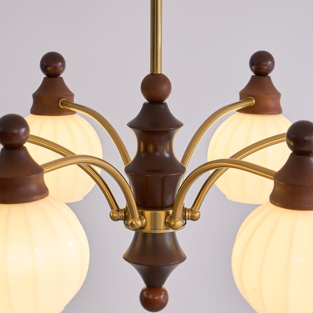 Lustra Chandelier Blossom avec Abat-jours en Verre - Neutralighting