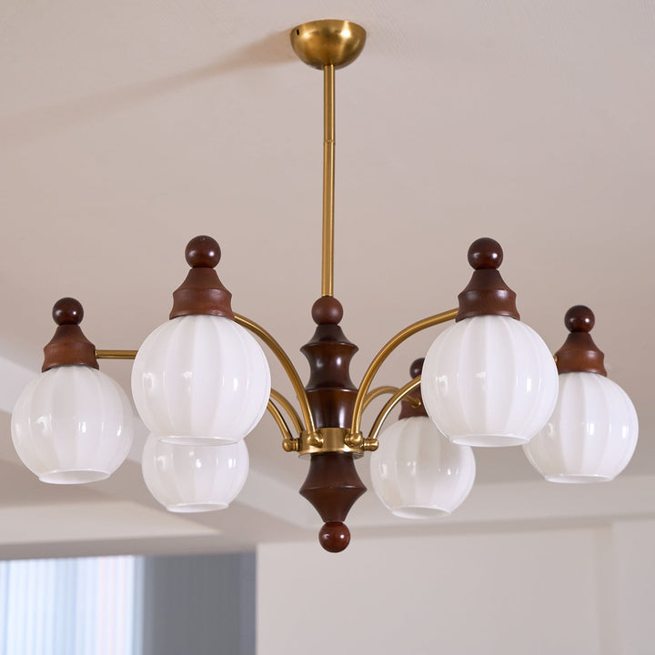 Lustra Chandelier Blossom avec Abat-jours en Verre - Neutralighting