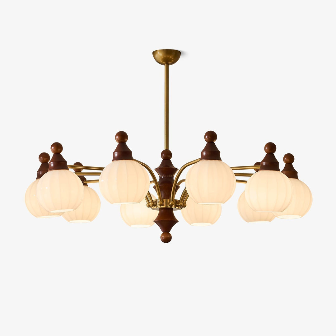 Lustra Chandelier Blossom avec Abat-jours en Verre - Neutralighting