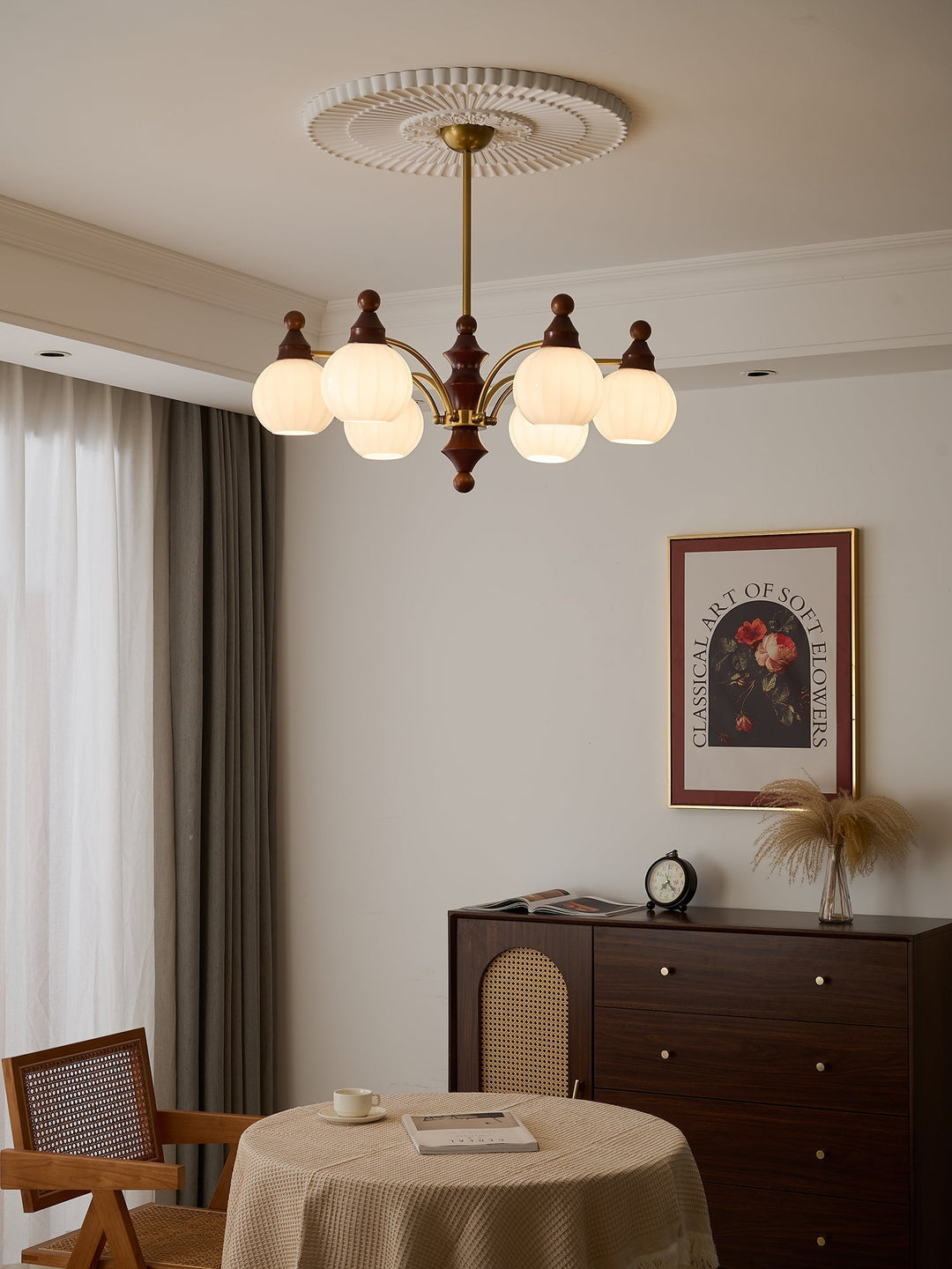 Lustra Chandelier Blossom avec Abat-jours en Verre - Neutralighting