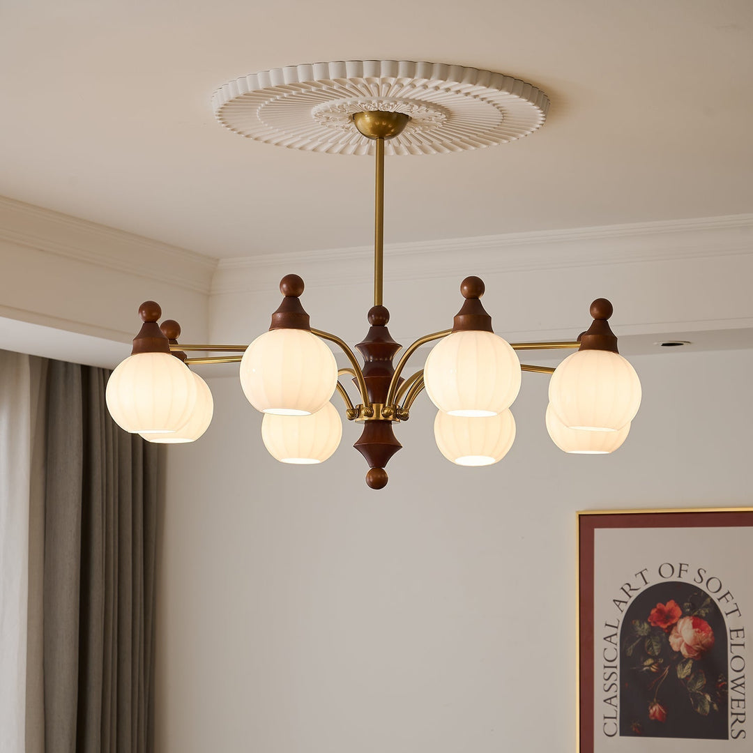 Lustra Chandelier Blossom avec Abat-jours en Verre - Neutralighting