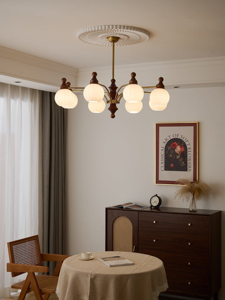 Lustra Chandelier Blossom avec Abat-jours en Verre - Neutralighting