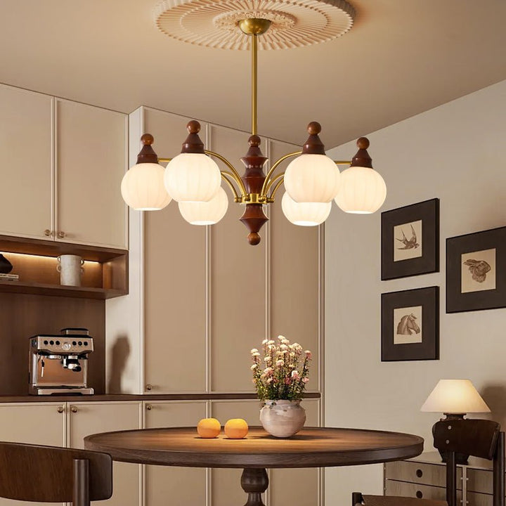 Lustra Chandelier Blossom avec Abat-jours en Verre - Neutralighting