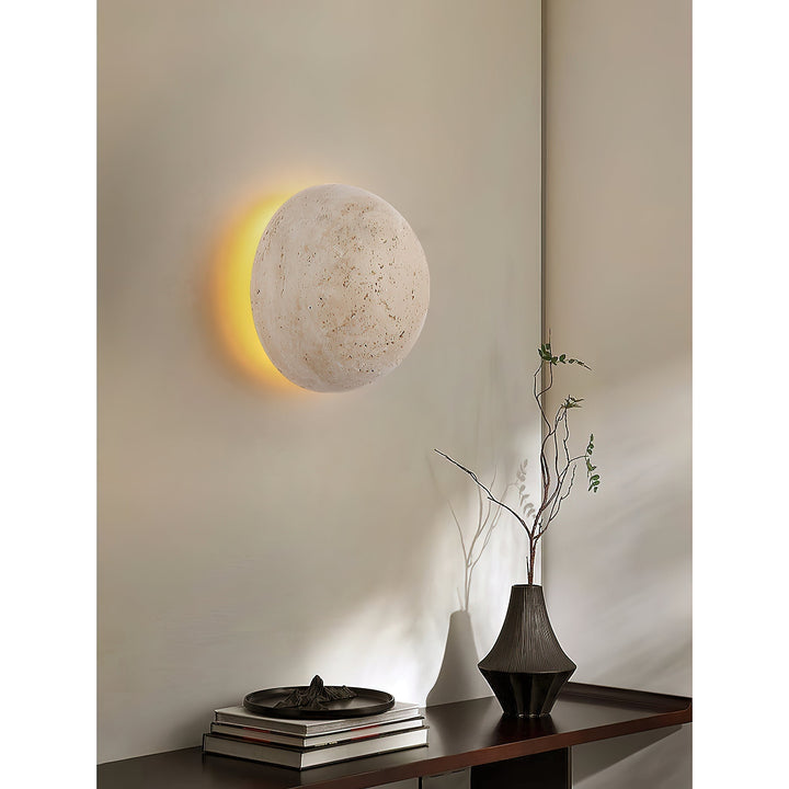 Cinorisra Applique Murale Moderne Minimaliste en Pierre Travertin - Neutralighting