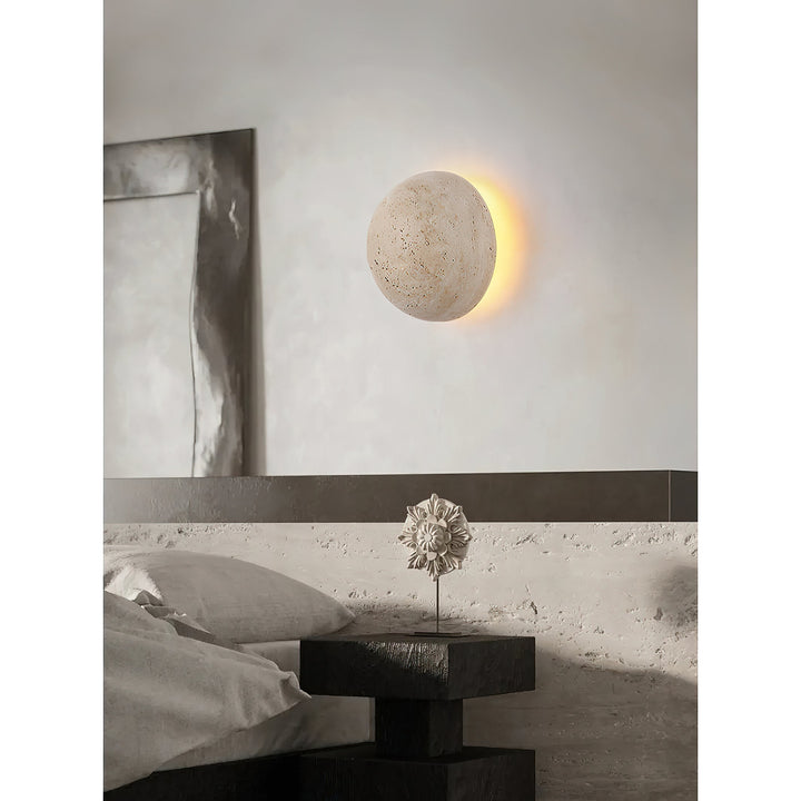 Cinorisra Applique Murale Moderne Minimaliste en Pierre Travertin - Neutralighting
