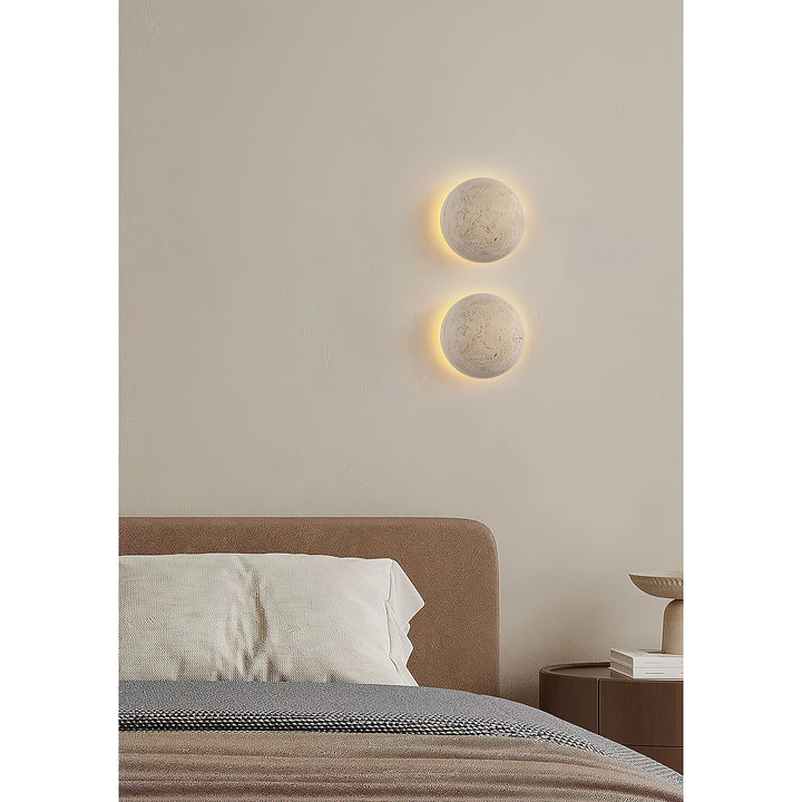 Cinorisra Applique Murale Moderne Minimaliste en Pierre Travertin - Neutralighting