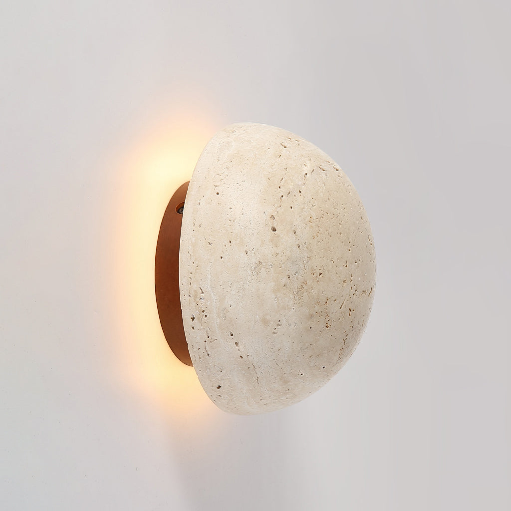 Cinorisra Applique Murale Moderne Minimaliste en Pierre Travertin - Neutralighting