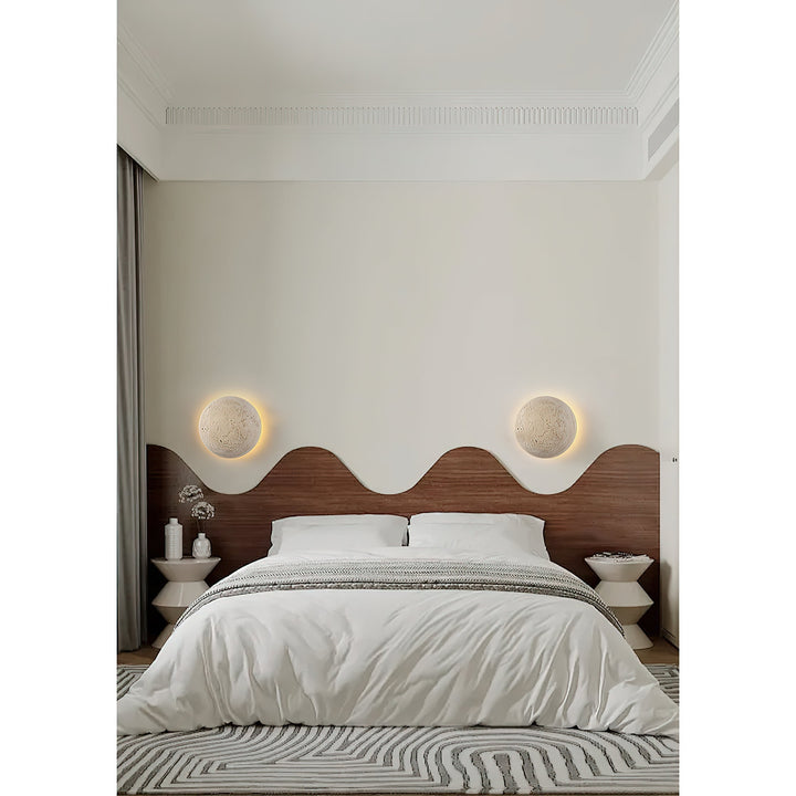 Cinorisra Applique Murale Moderne Minimaliste en Pierre Travertin - Neutralighting