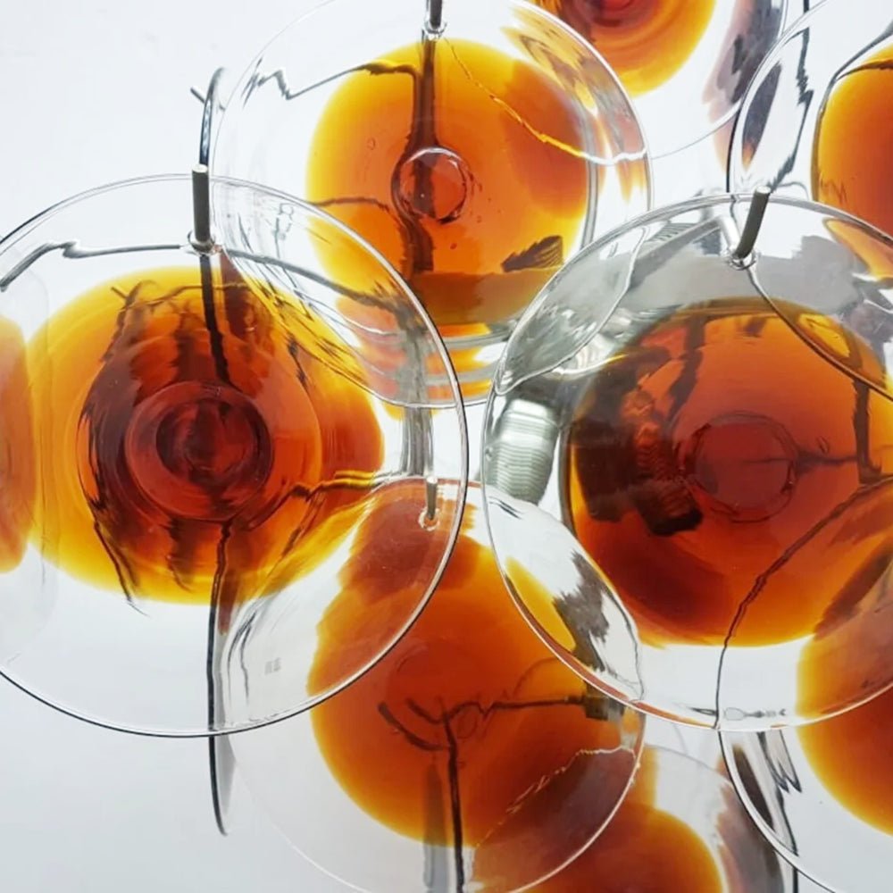 Aurora Chandelier Verre Murano Disque Mi-Siècle - Neutralighting