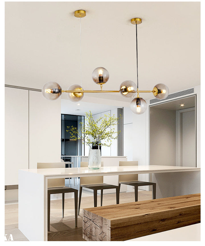 Lustra Suspension Orb Laiton Verre Pour Salon - Neutralighting