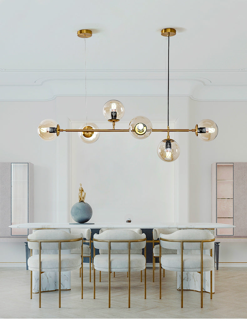 Lustra Suspension Orb Laiton Verre Pour Salon - Neutralighting