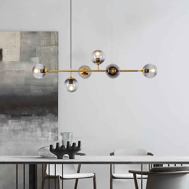 Lustra Suspension Orb Laiton Verre Pour Salon - Neutralighting