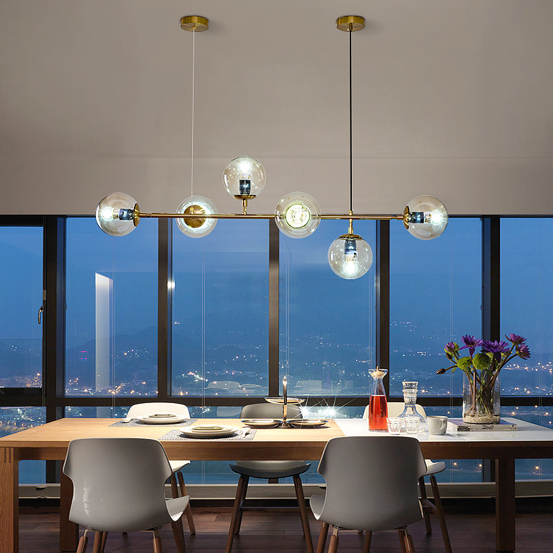 Lustra Suspension Orb Laiton Verre Pour Salon - Neutralighting