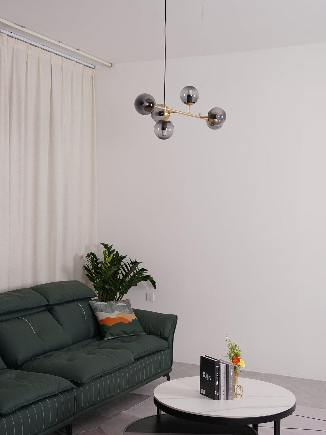 Lustra Suspension Orb Laiton Verre Pour Salon - Neutralighting