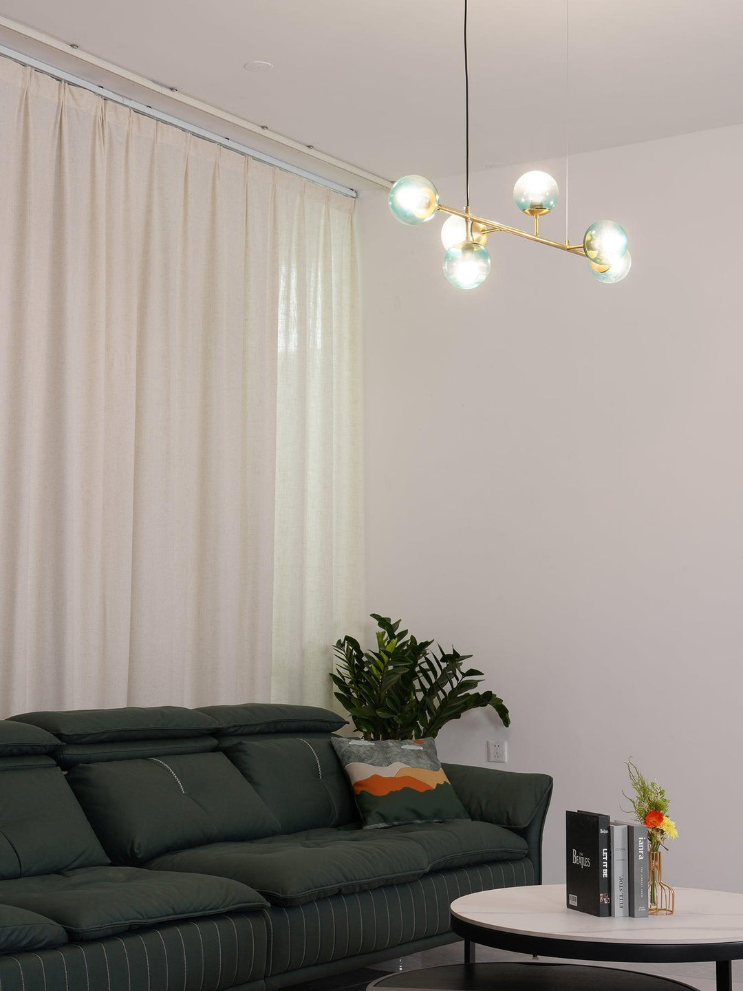 Lustra Suspension Orb Laiton Verre Pour Salon - Neutralighting