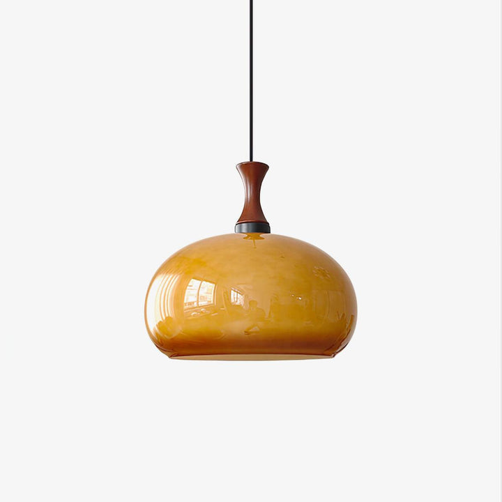 Orbique Lampe Suspension Bois Verre Moderne Minimaliste - Neutralighting