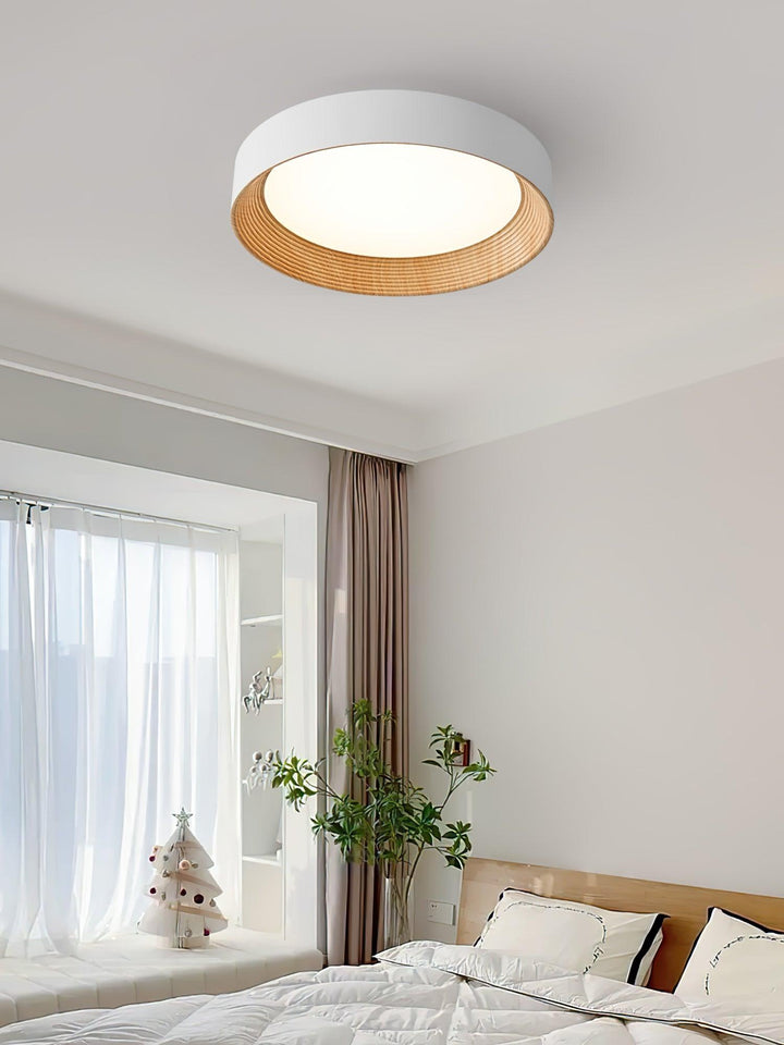 Solara Plafonnier Bois Anneau Minimaliste Réglable - Neutralighting